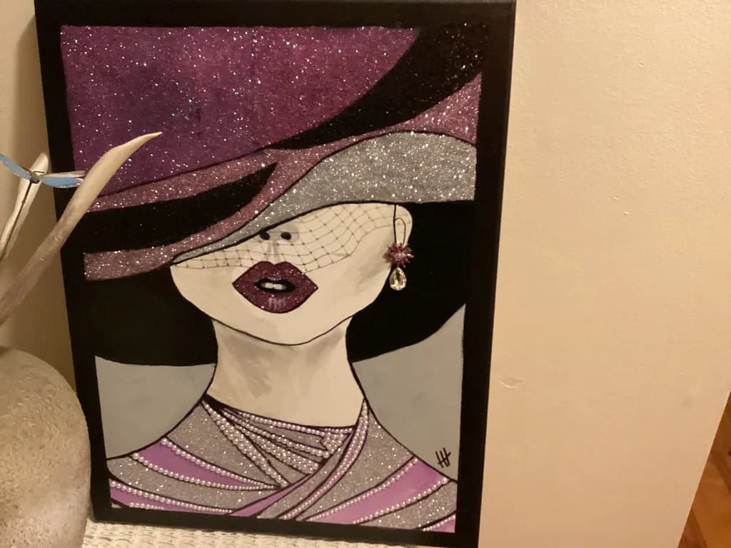 Glittered Hat Portrait