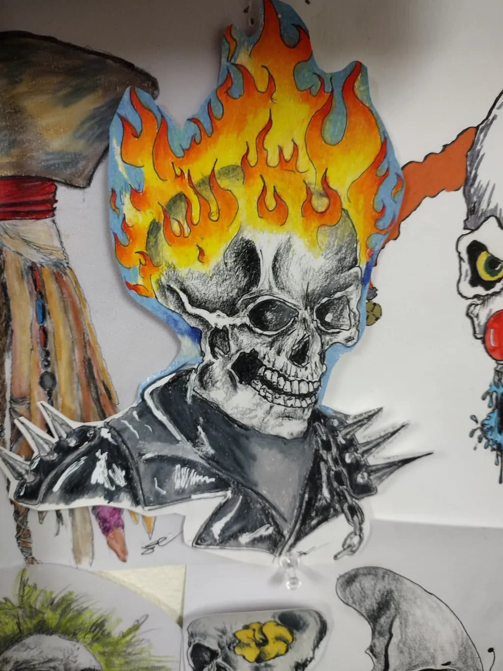 Flaming Skull Biker