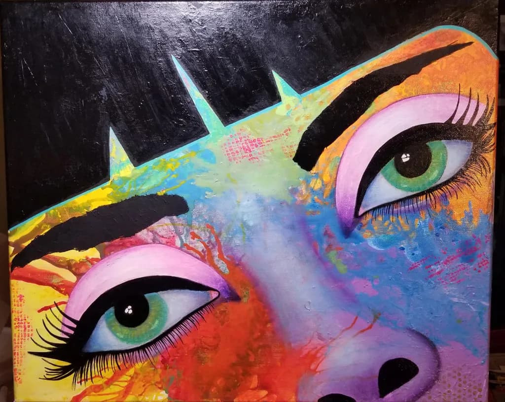 Colorful Eyes Close-up