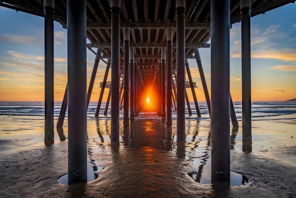 Sunset Under Pier