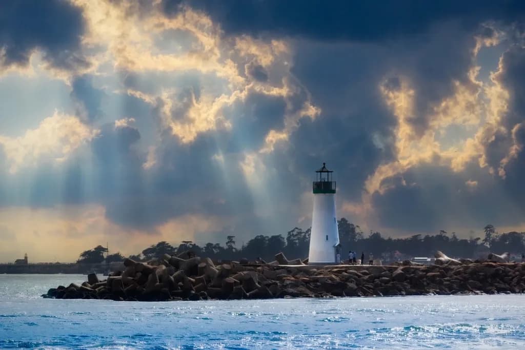 Lighthouse and Storm Clouds