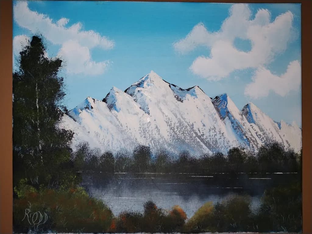 Snowcapped Mountain Lake