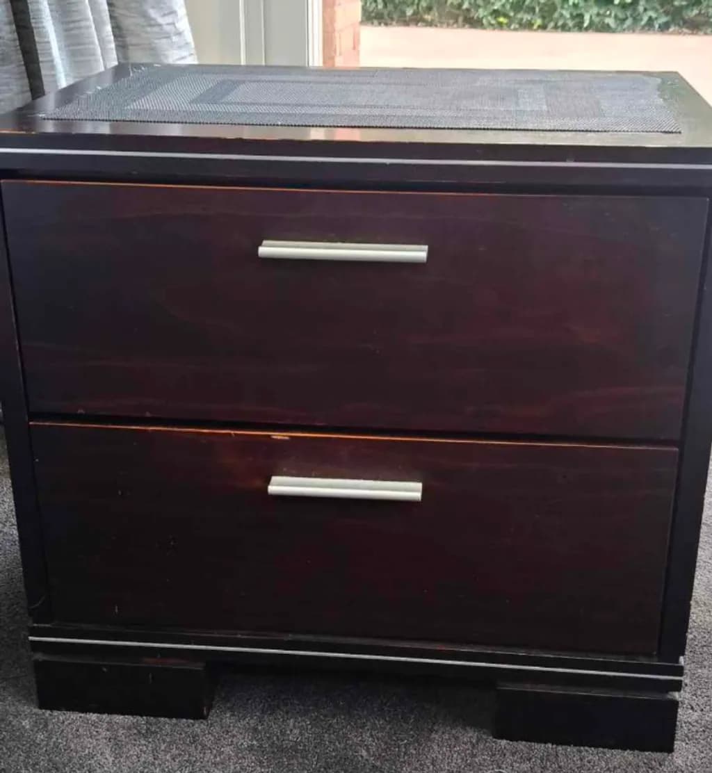 Dark Wood Drawer Storage