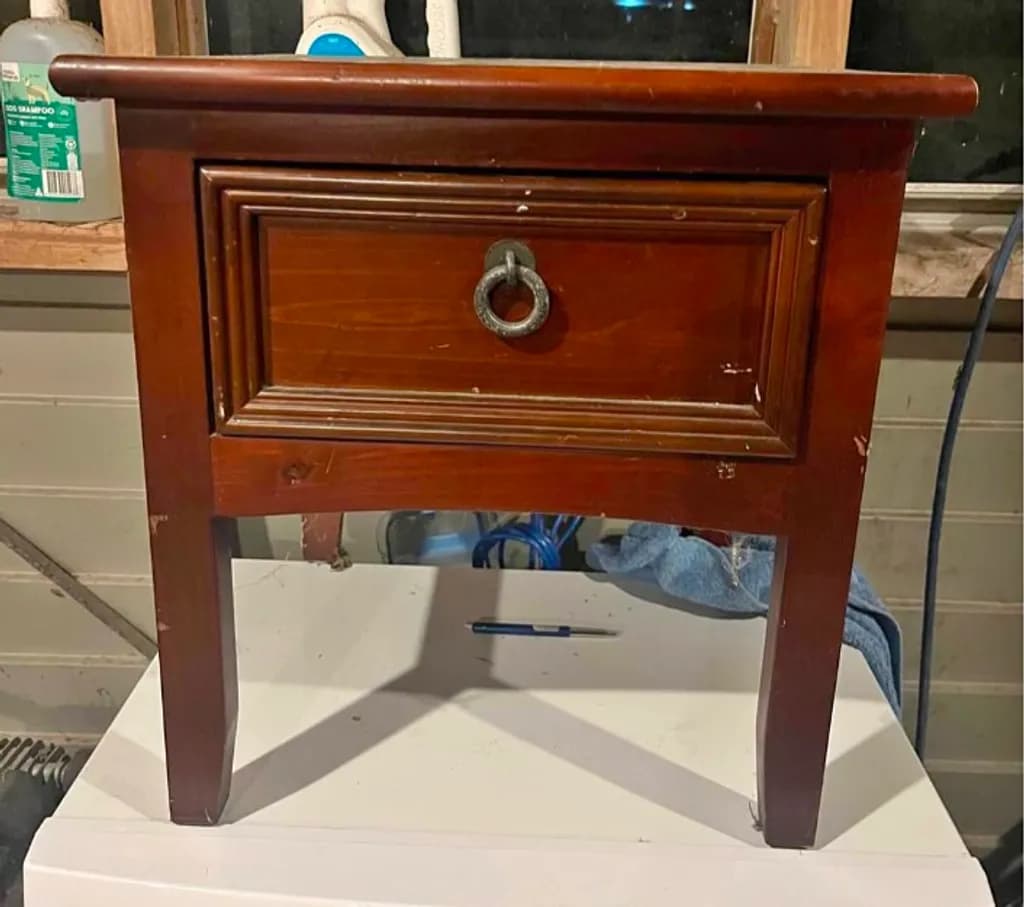 Wooden Nightstand Drawer