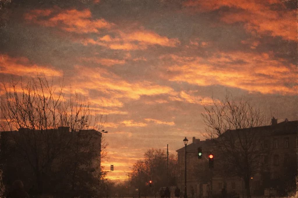 Inbound City Sunset