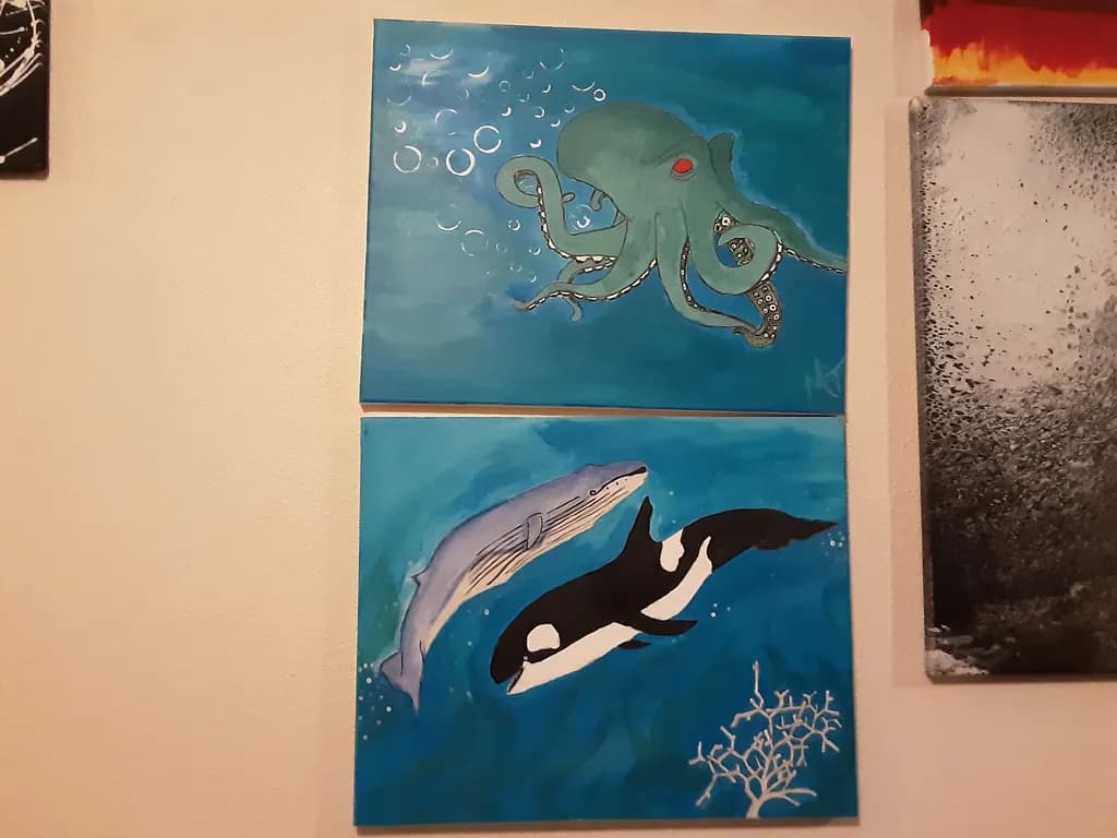 Octopus, Whale, and Orca