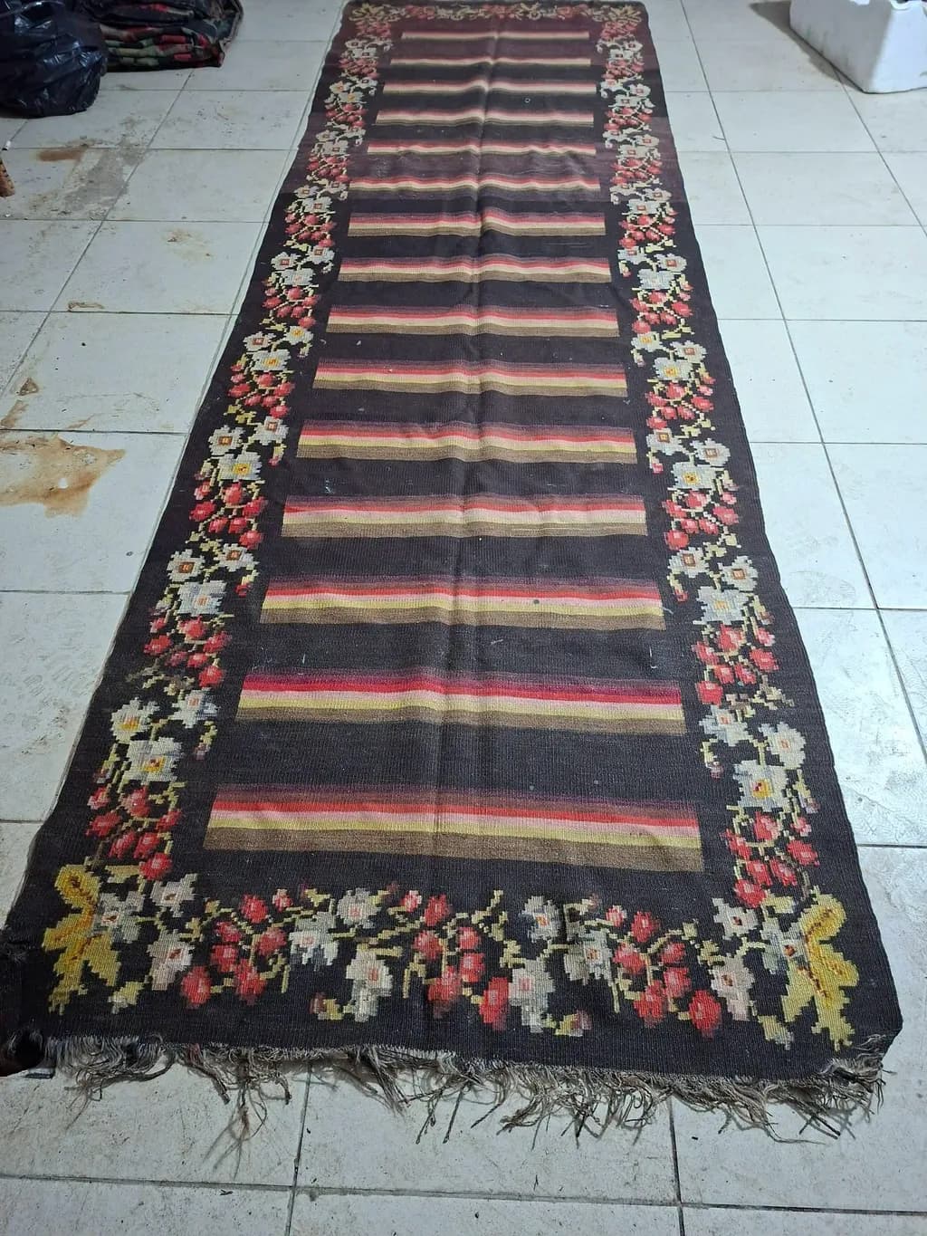 Floral Striped Rug