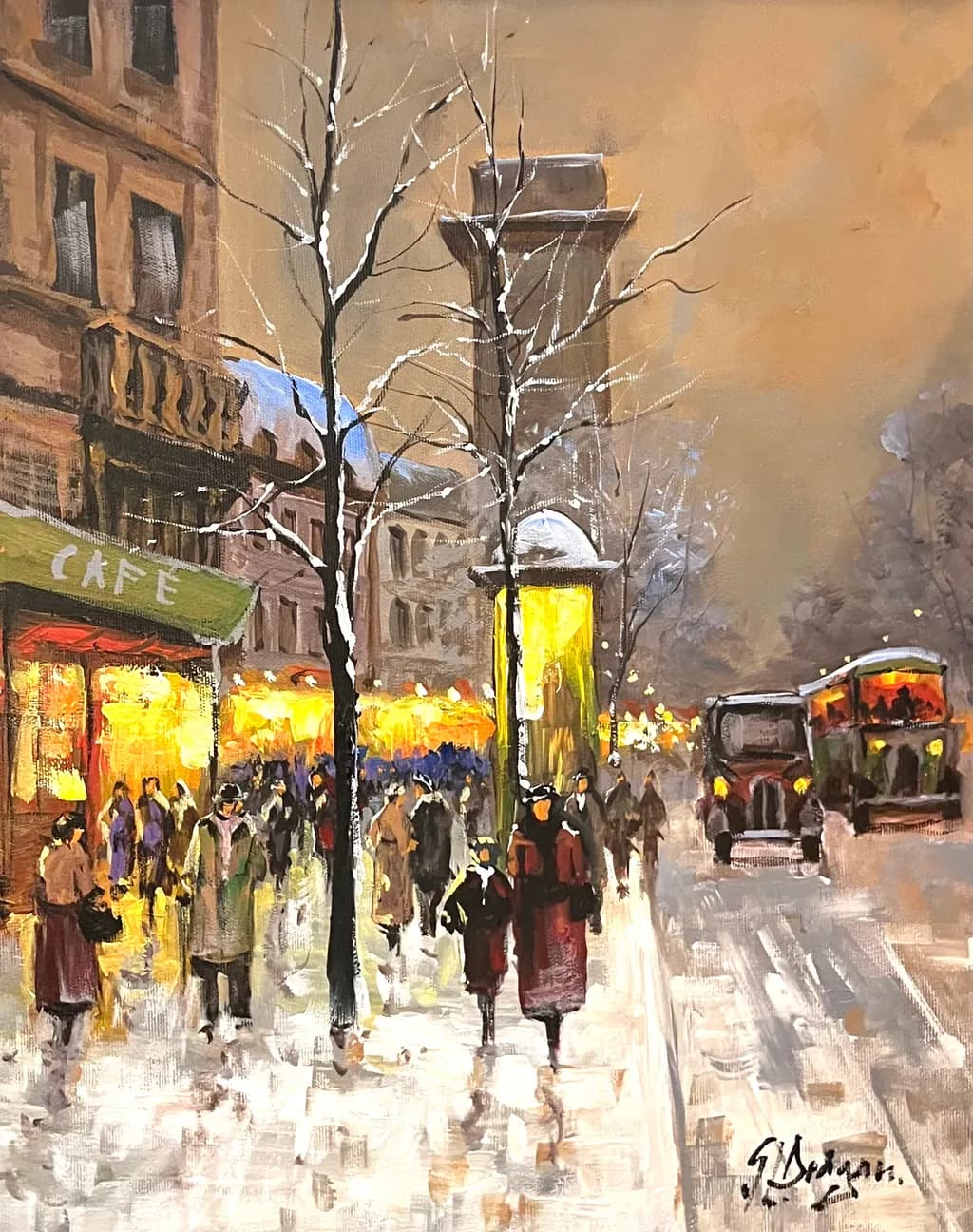 Snowy City Street
