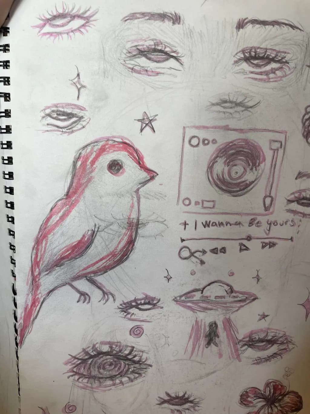 Bird and Spaceship Sketch