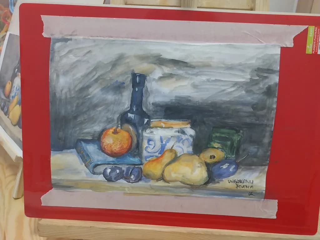 Fruit and Bottle Still Life