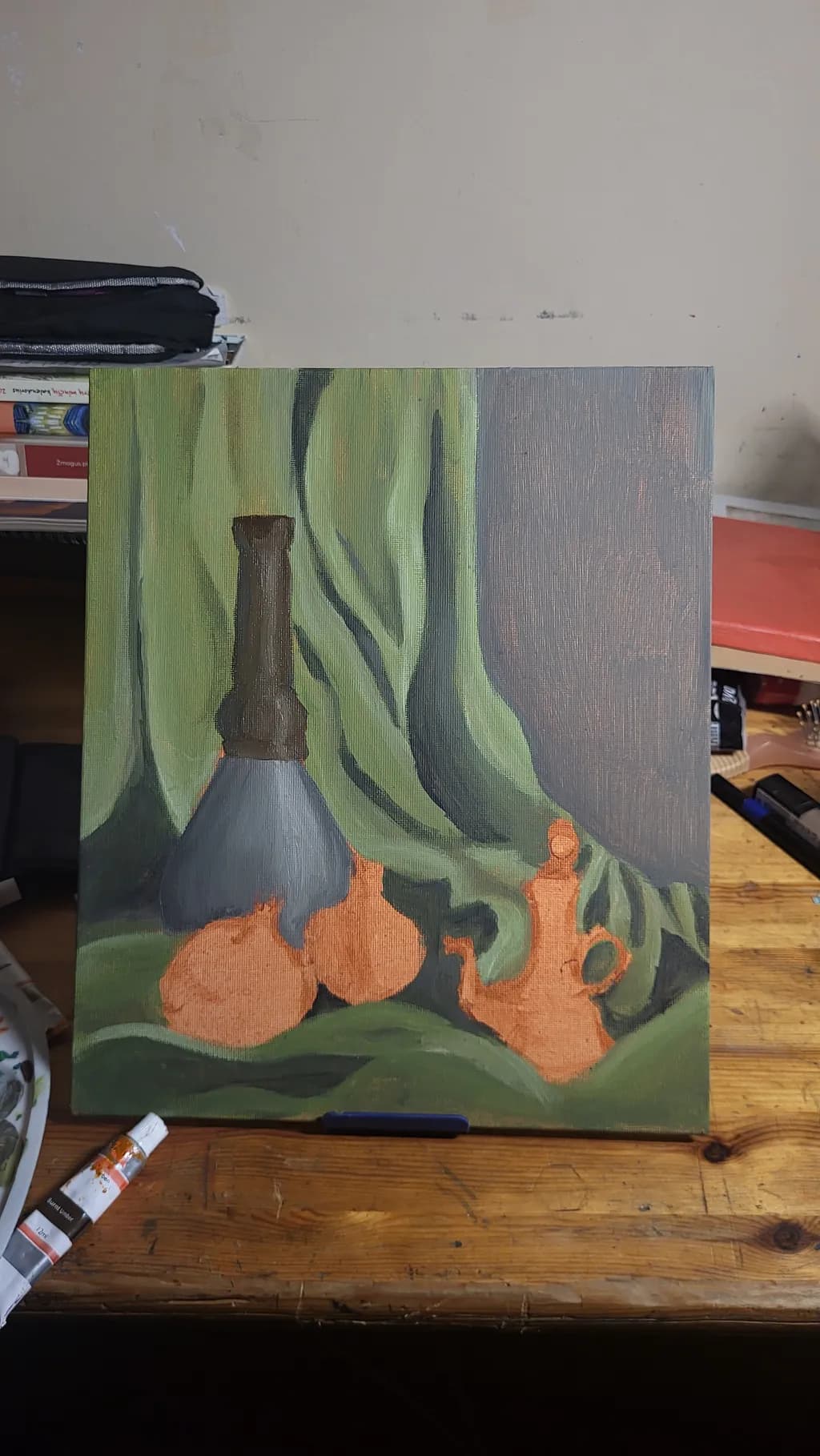 Still Life with Bottles and Teapot
