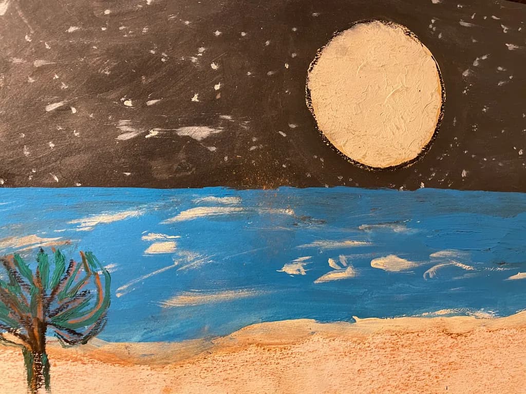Moonlit Beachscape