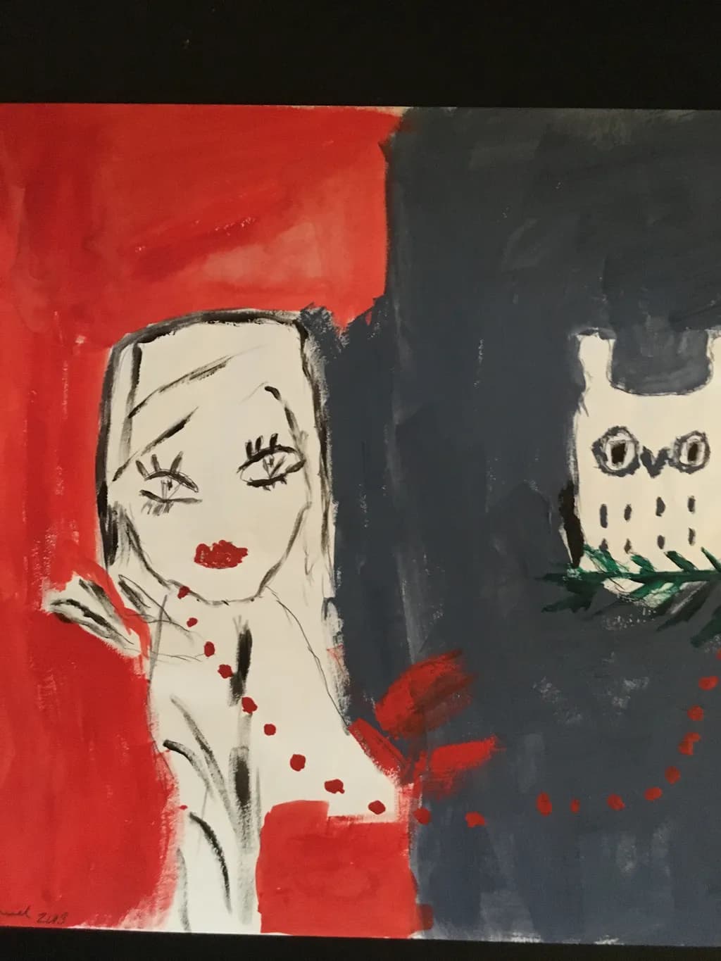 Red and Black Portrait