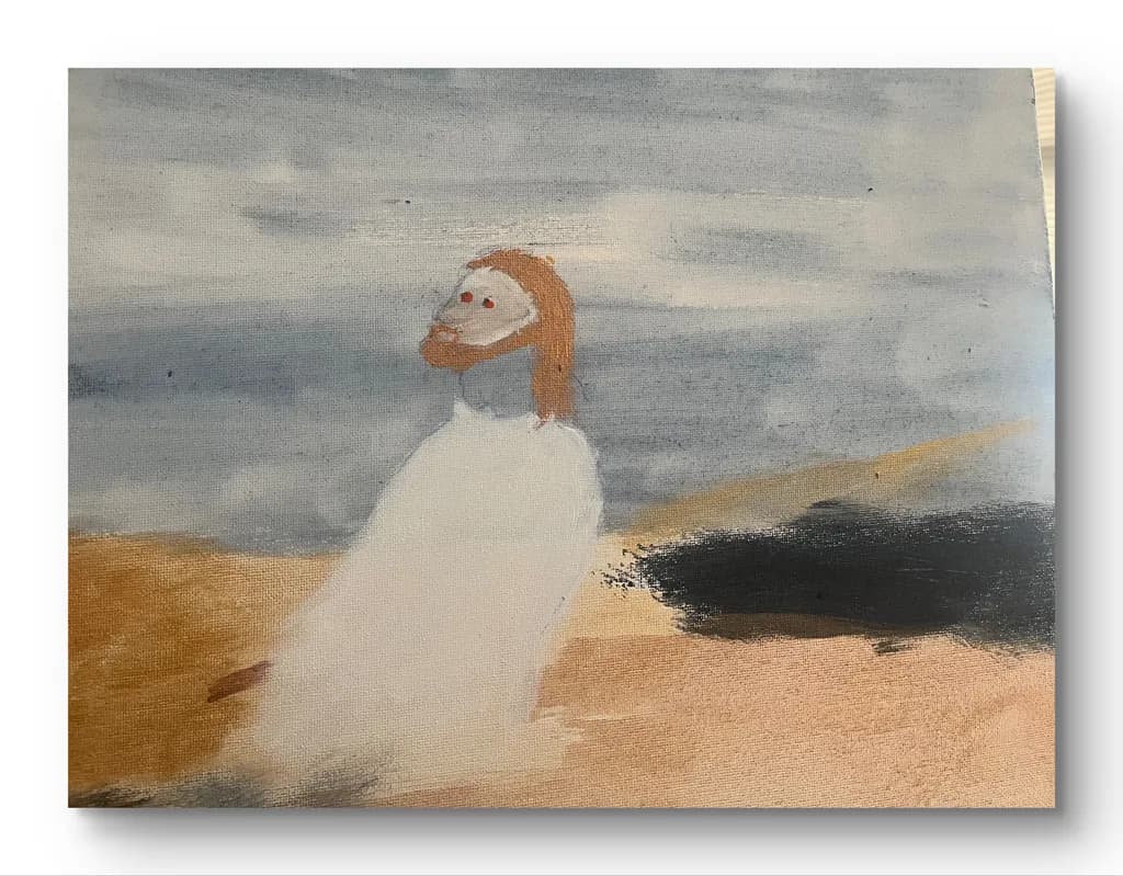 Abstract Figure in Landscape