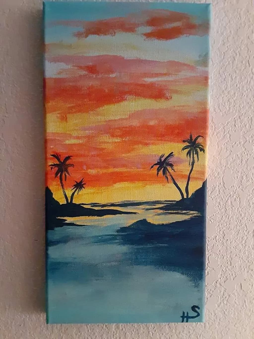 Sunset with Palm Trees