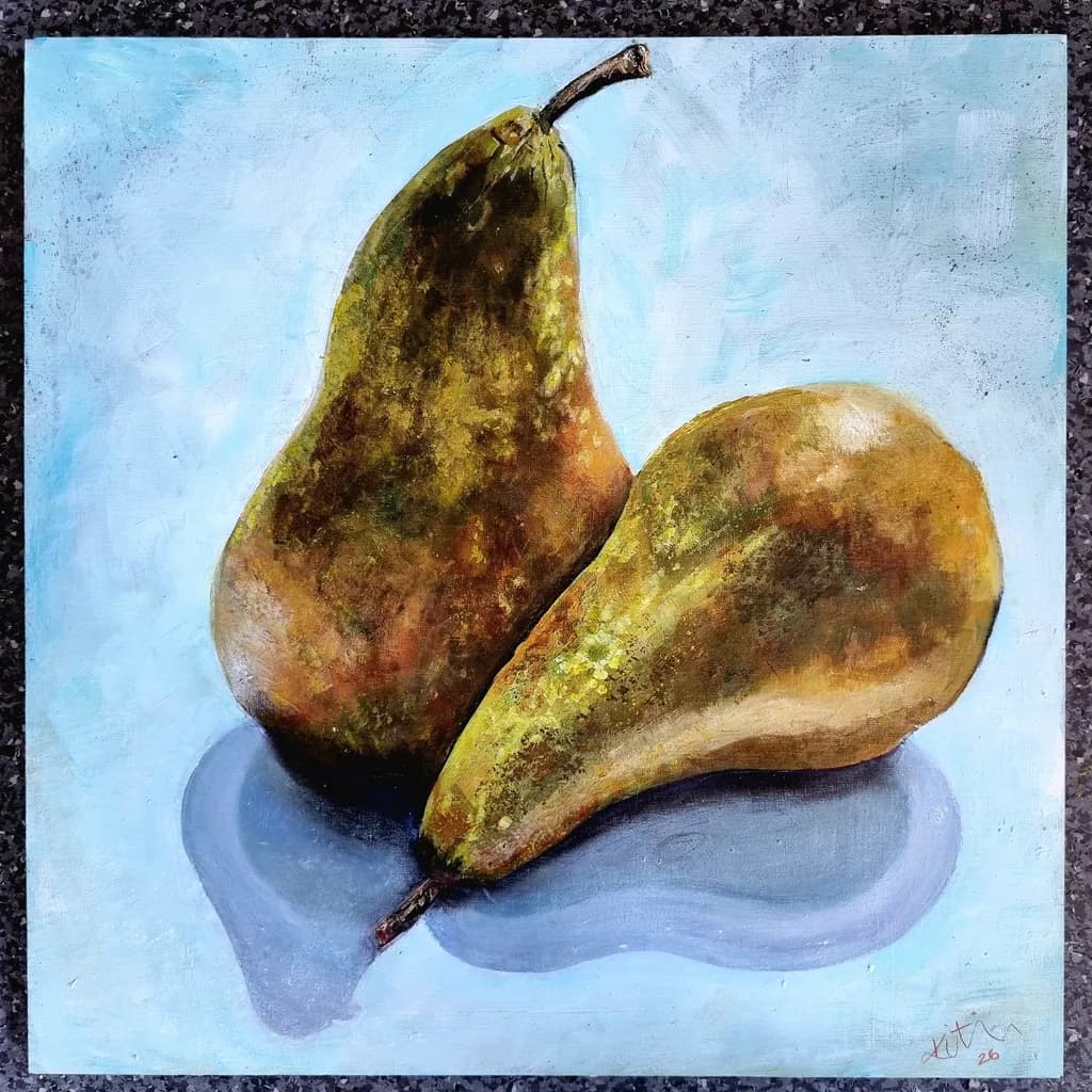 Two Pears Still Life