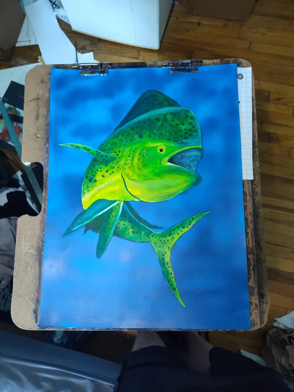Mahi Mahi Fish in Blue
