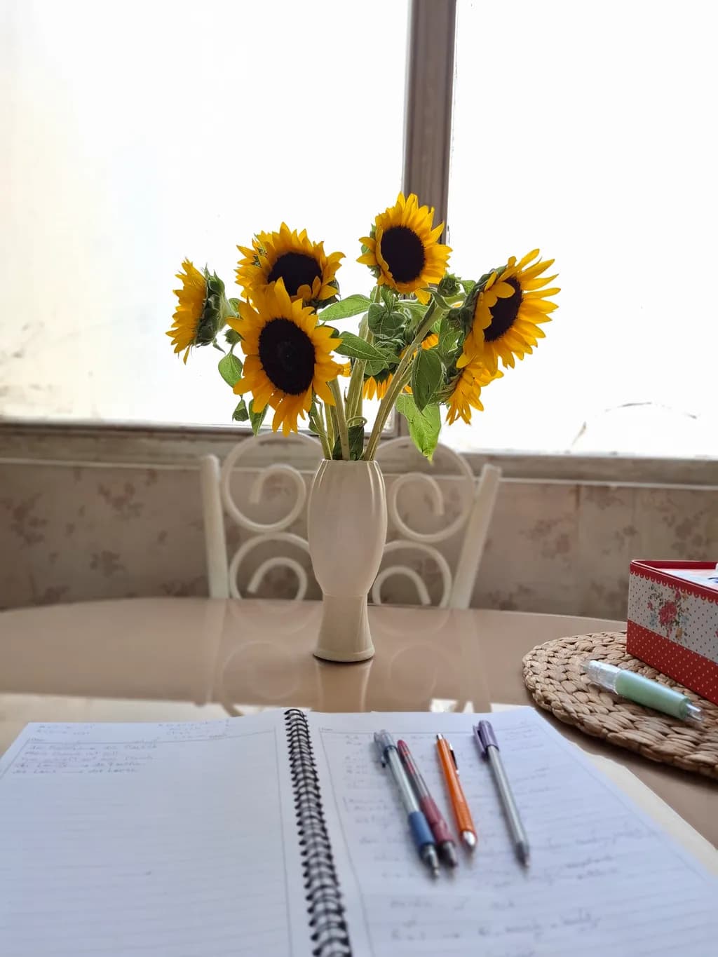 Sunflowers on Desk