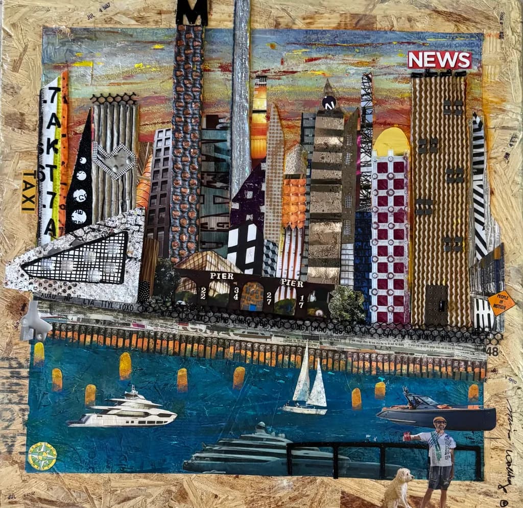 Cityscape Waterfront Collage