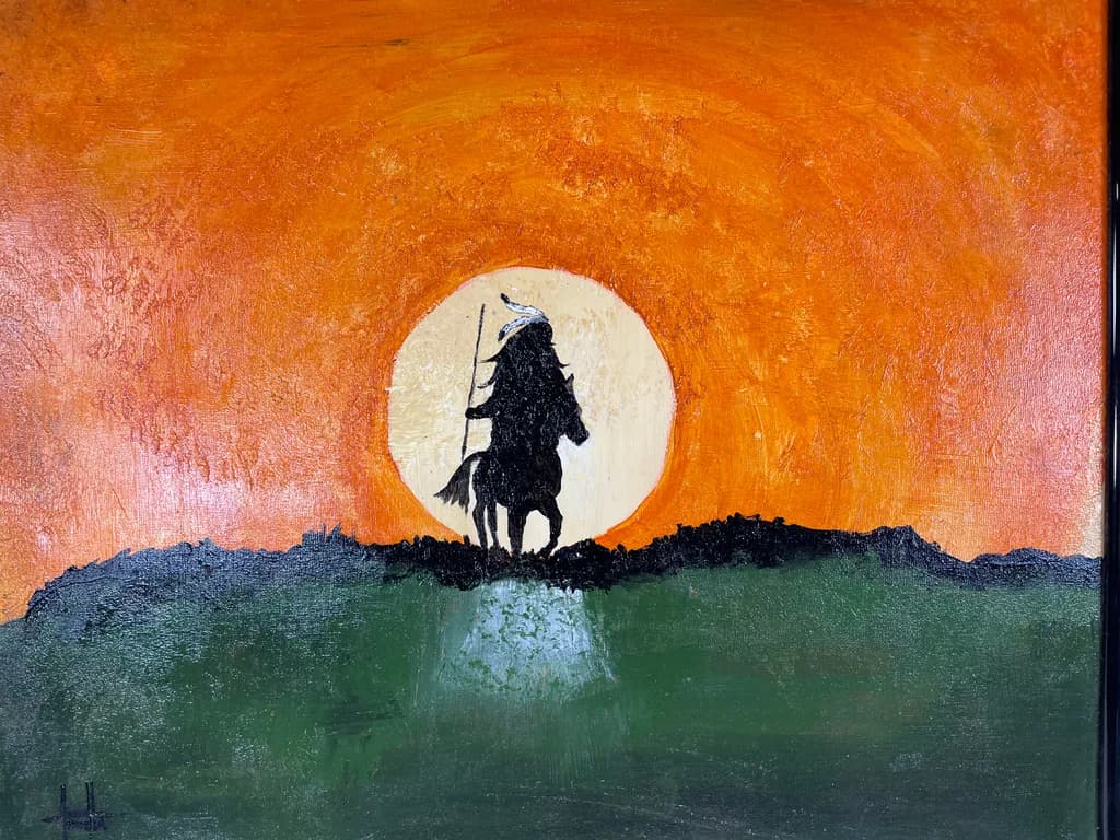 Sunset Horseman Silhouette