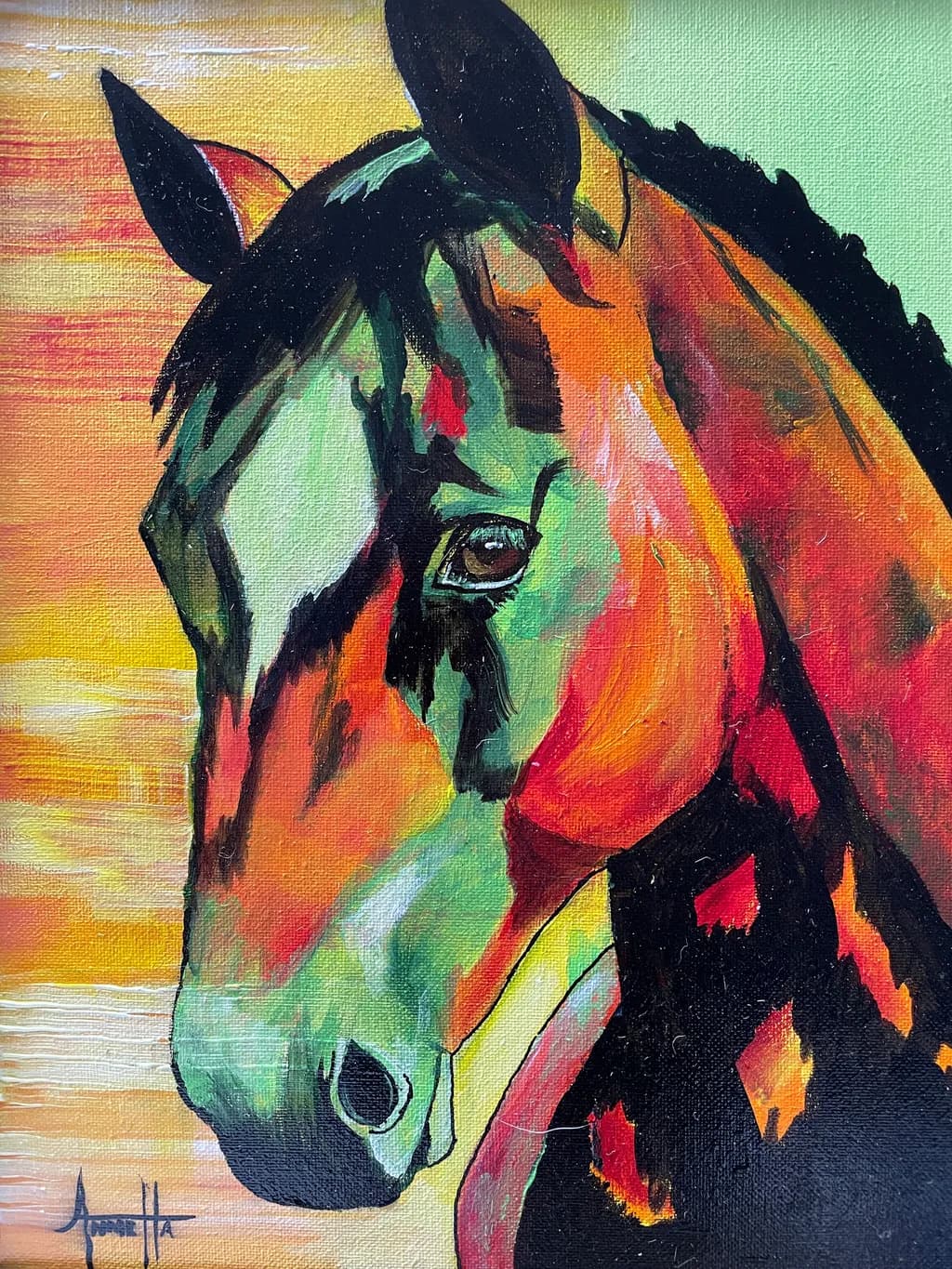 Colorful Horse Portrait