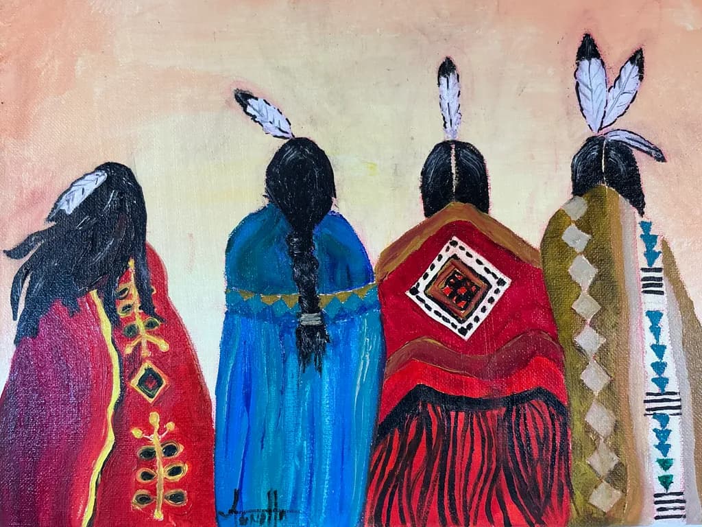 Four Figures in Traditional Dress