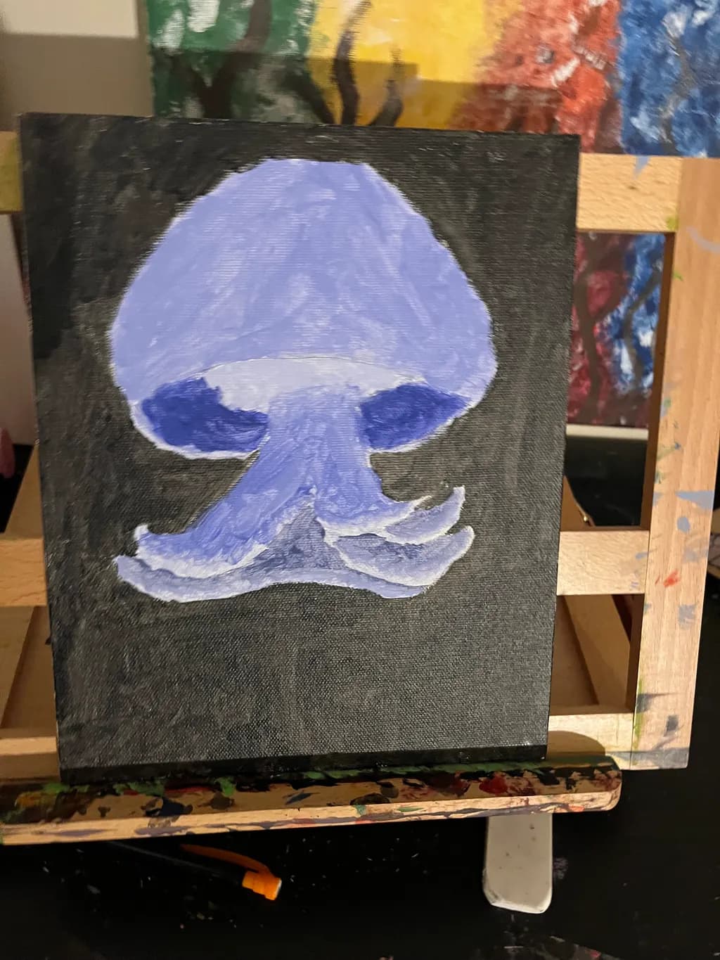 Blue Jellyfish Silhouette