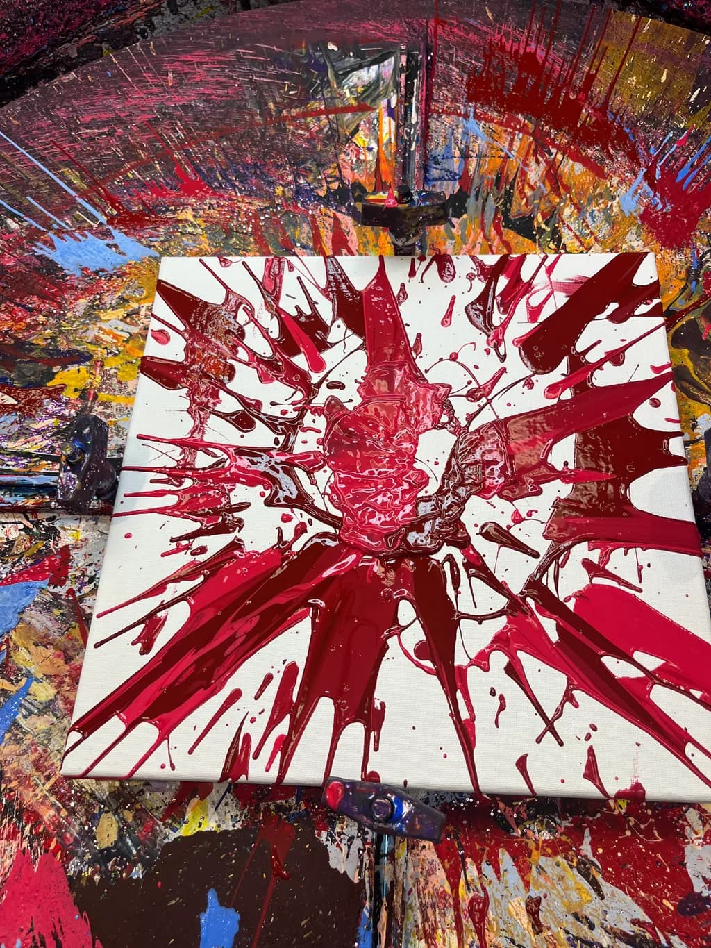 Red Paint Explosion