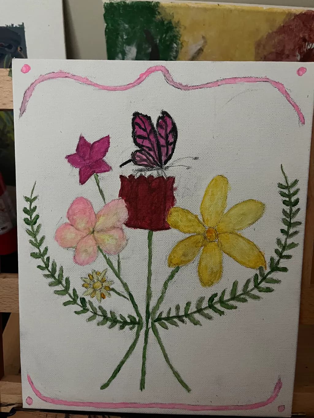 Wildflower Bouquet with Butterfly