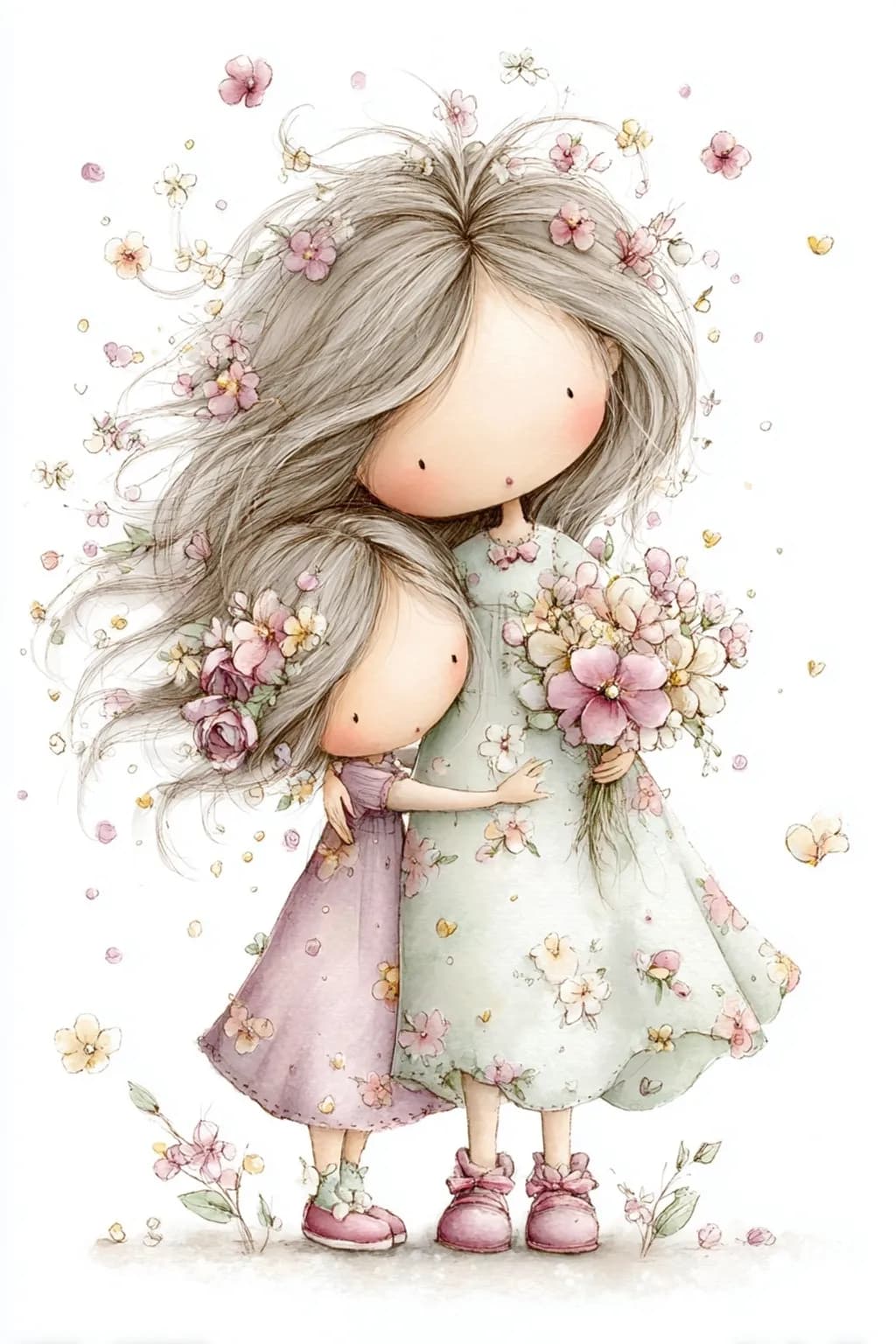 Floral Sisters Embrace