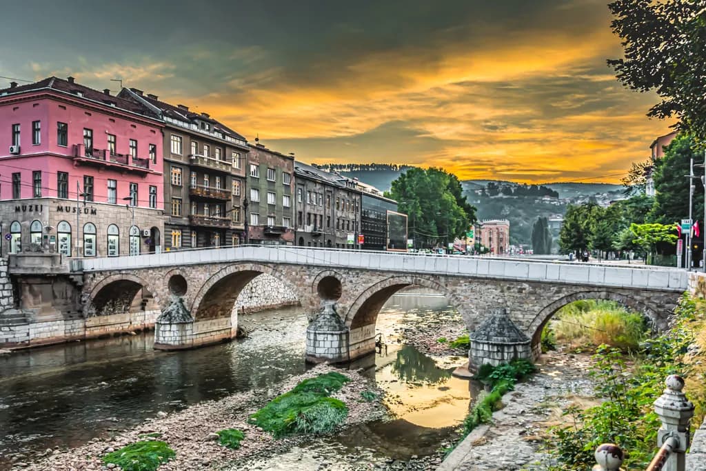 City Bridge at Sunset