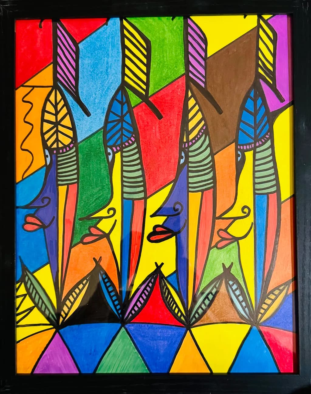 Colorful Tribal Faces