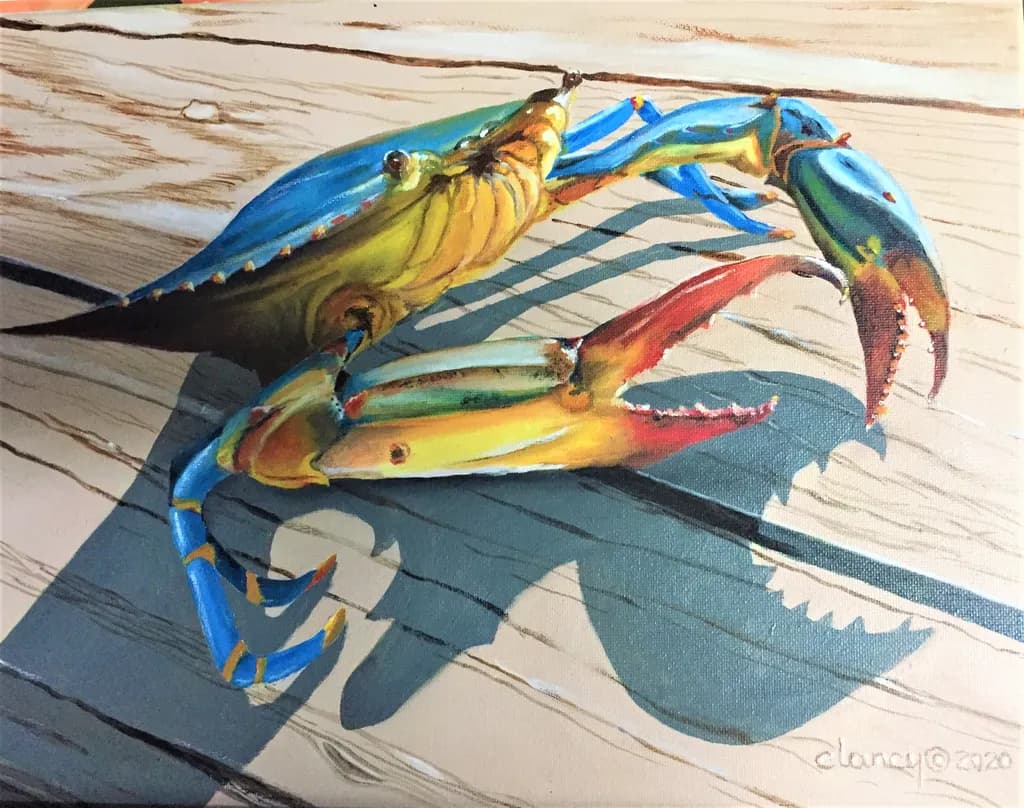 Blue Crab Reflection