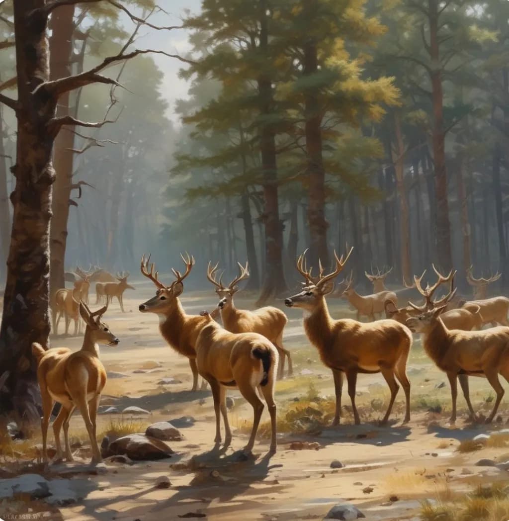 Forest Deer Gathering