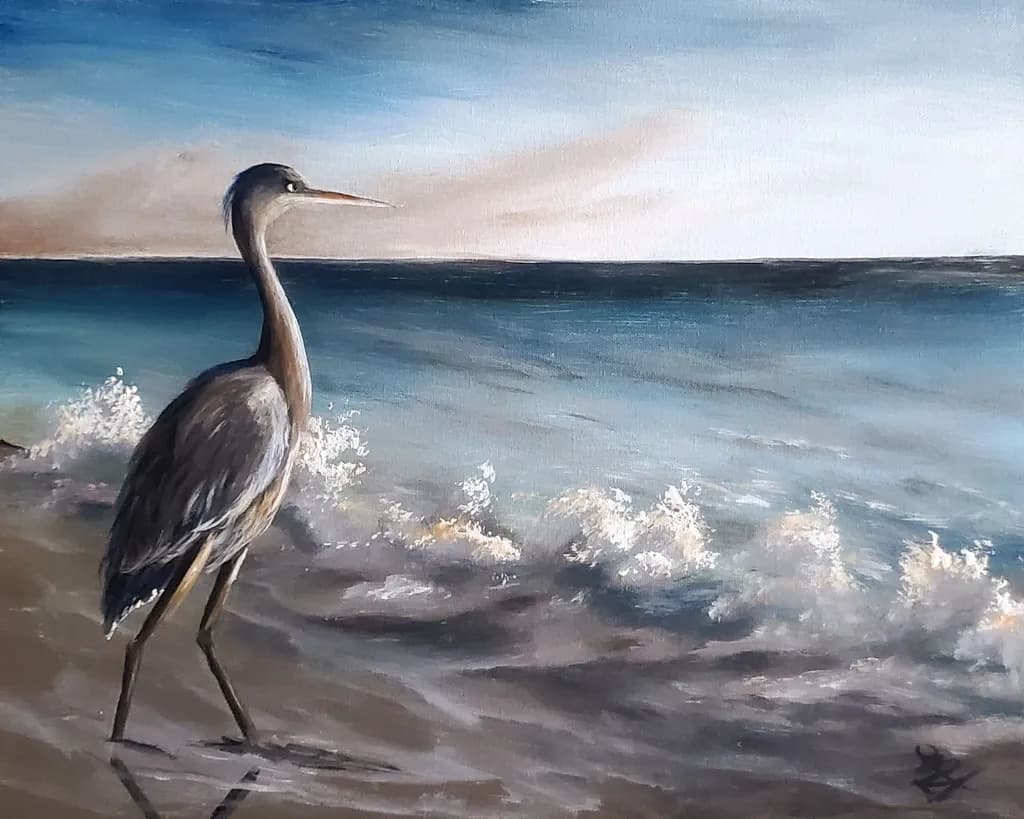 Heron on the Beach