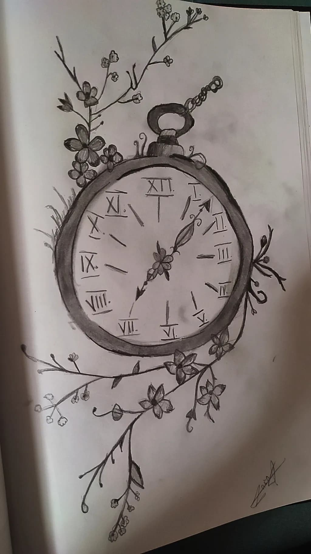 Floral Pocket Watch