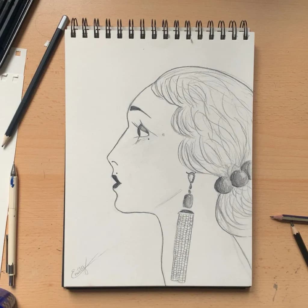 Profile with Earrings