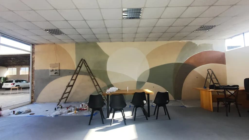 Abstract Workspace Mural