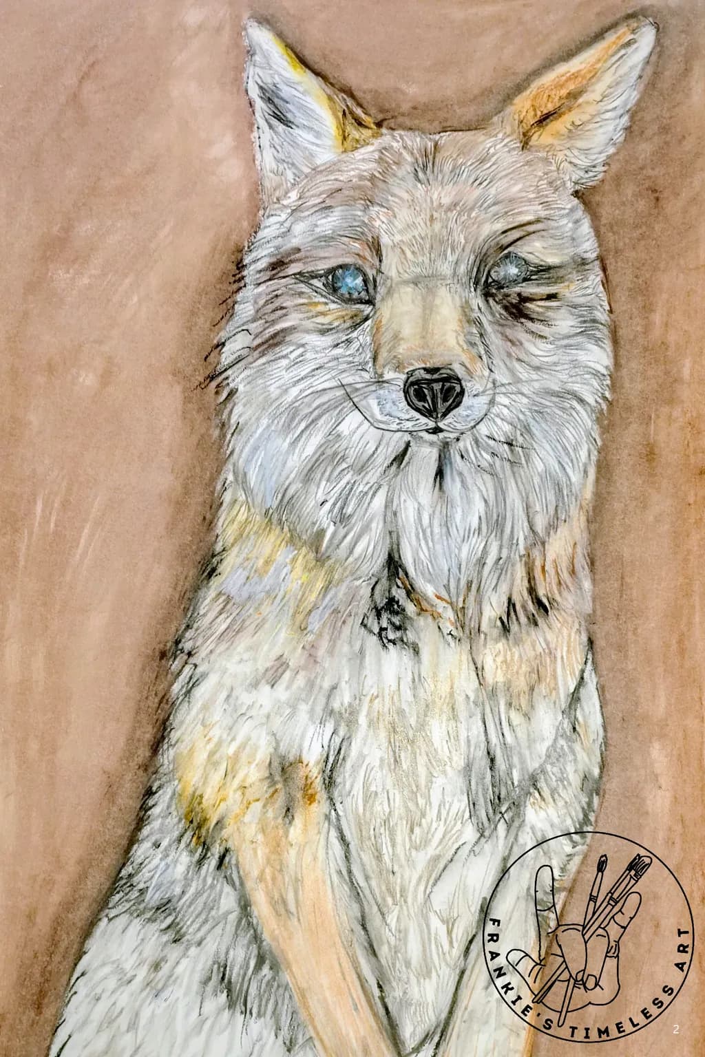 Blue-Eyed Fox Portrait