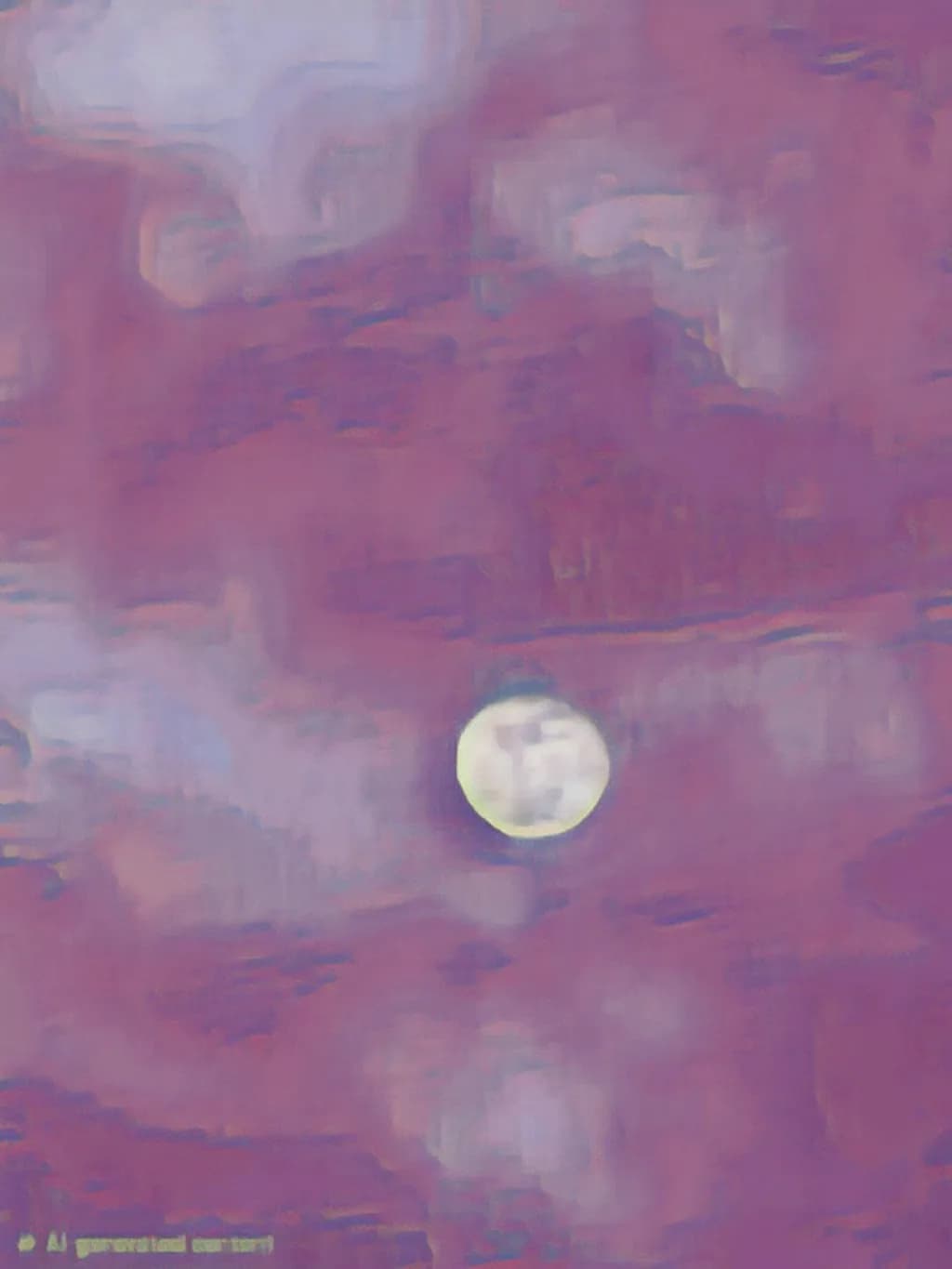 Moon and Purple Sky