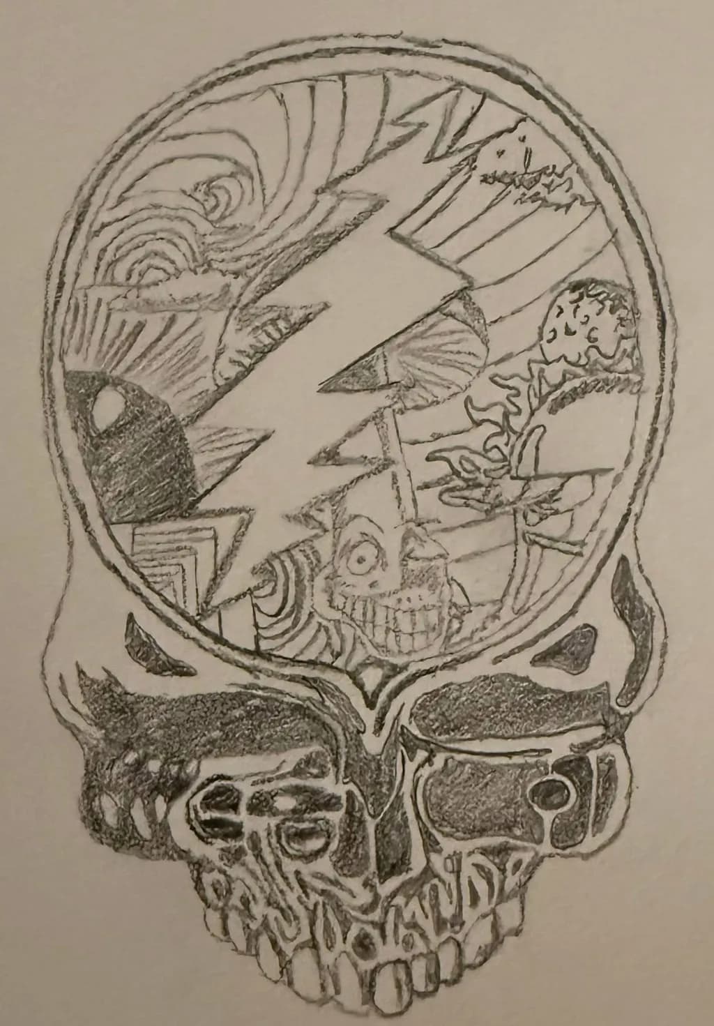 Skull Lightning Bolt
