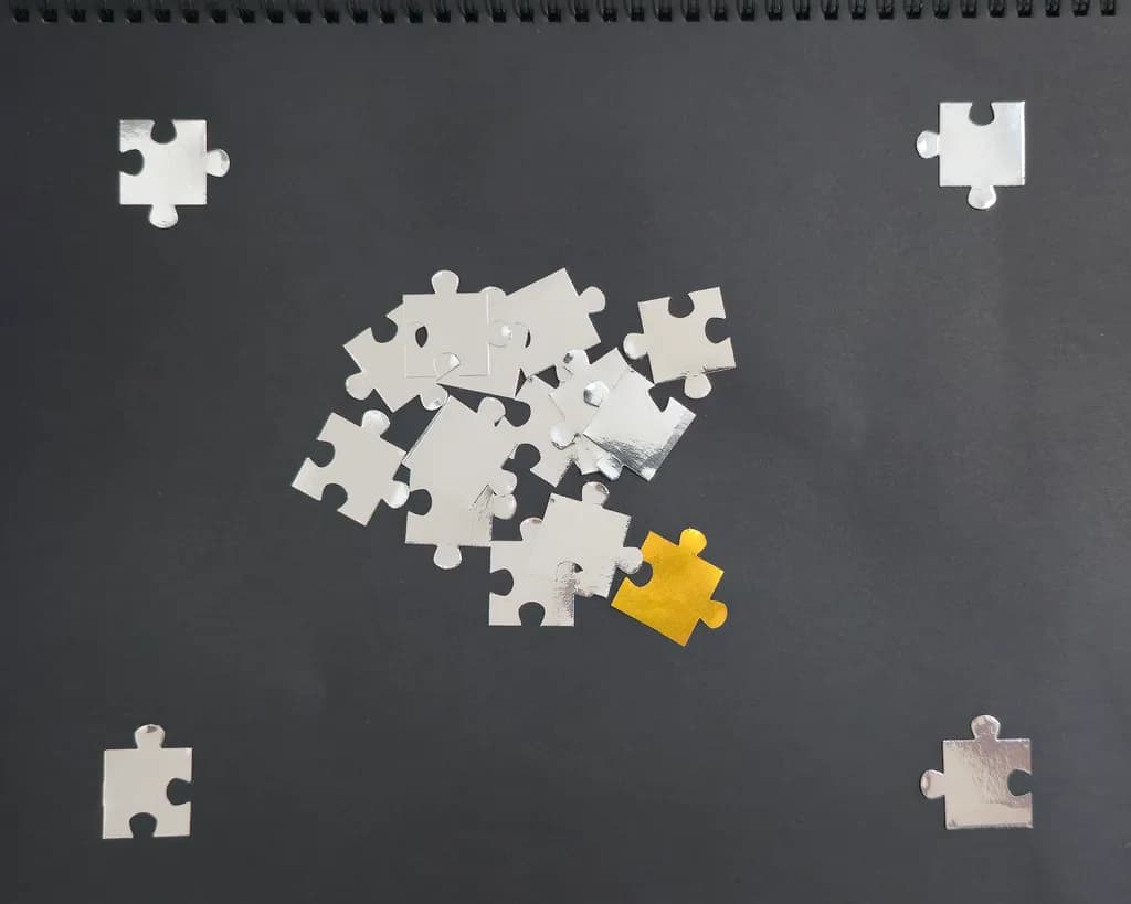 Golden Puzzle Piece