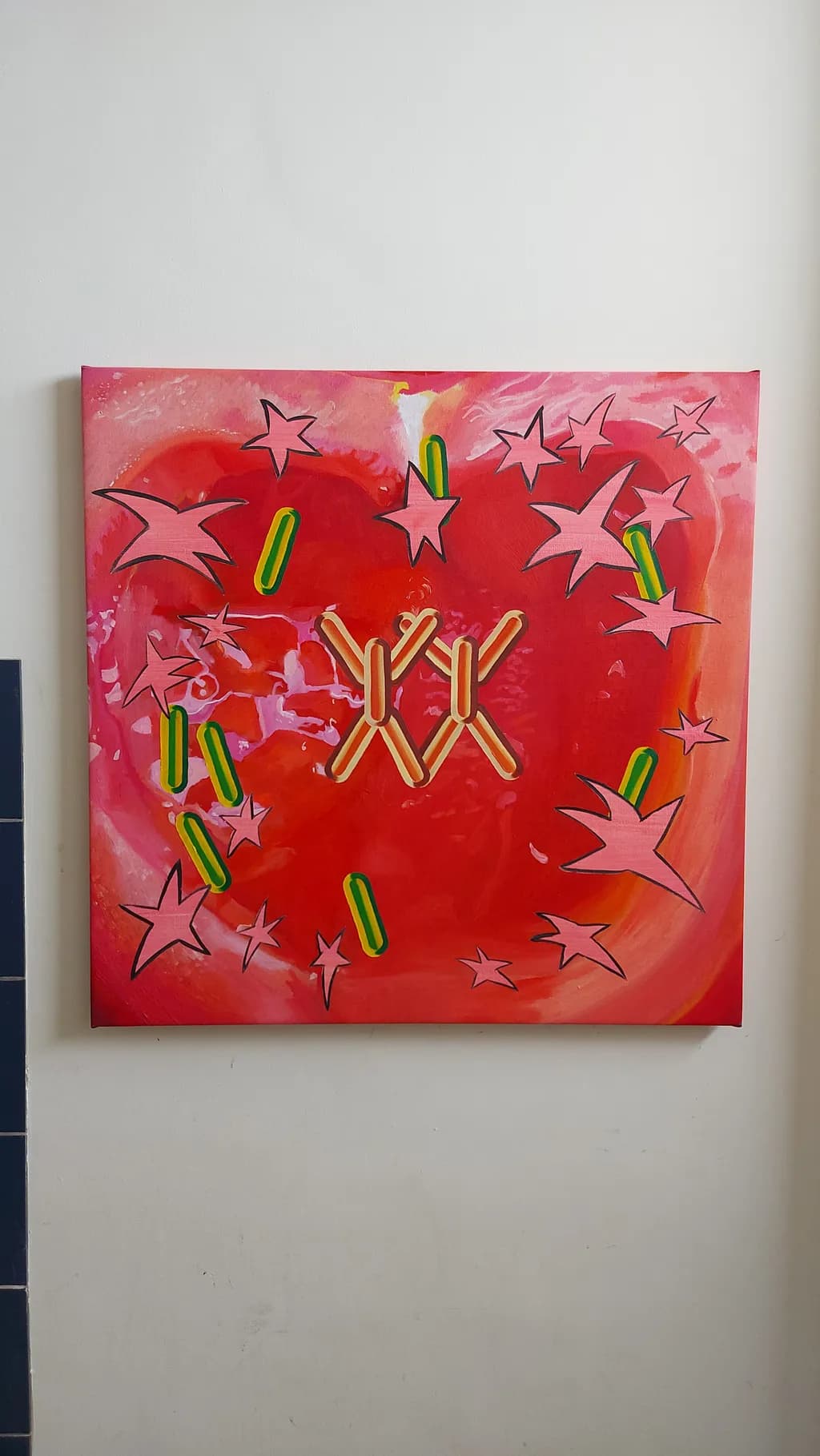 Starry Red Canvas