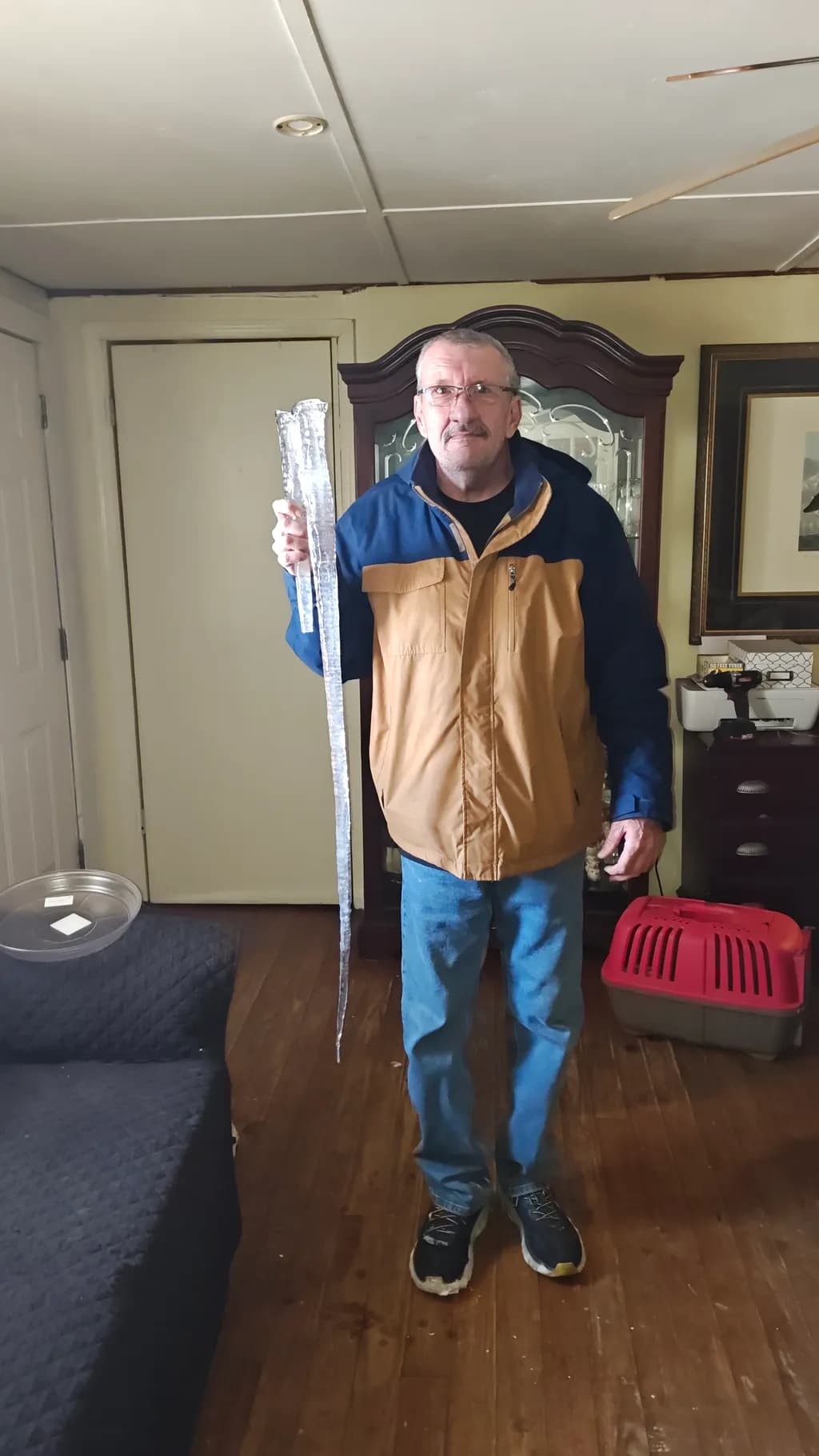 Man with Icicle
