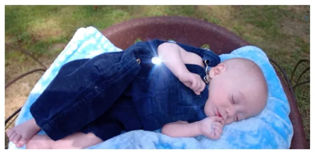 Sleeping Baby on Blanket