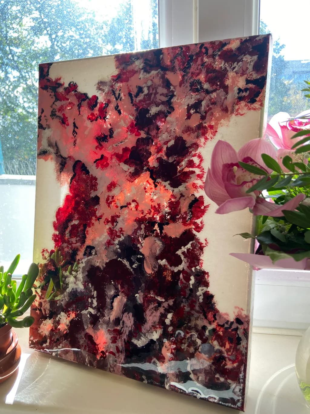 Crimson Bloom Canvas