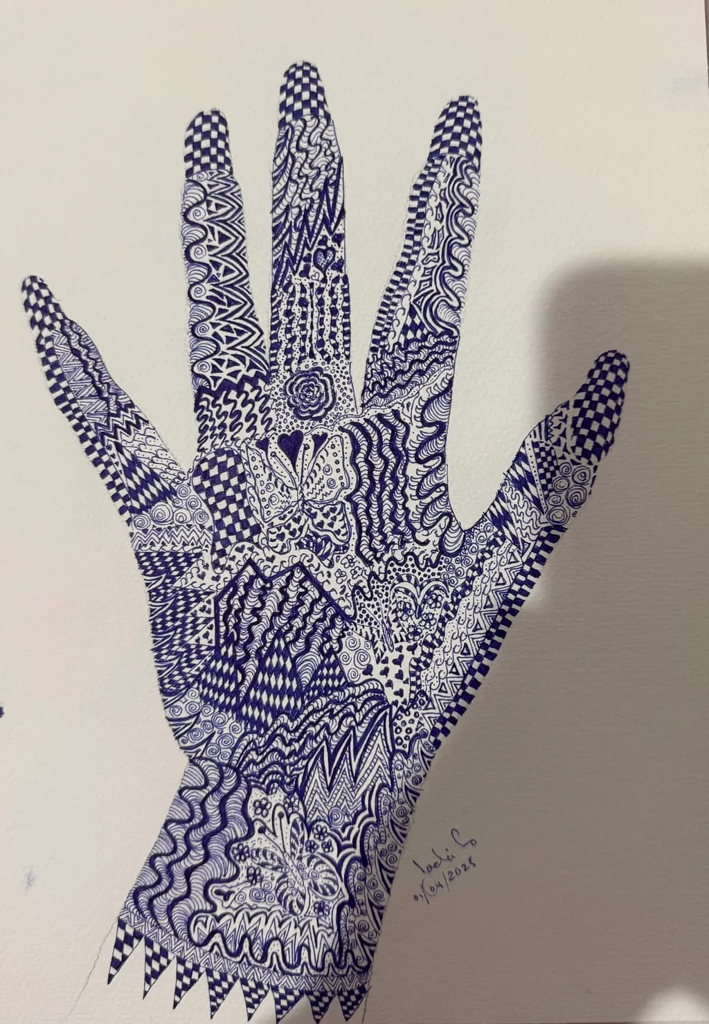 Patterned Hand Doodle