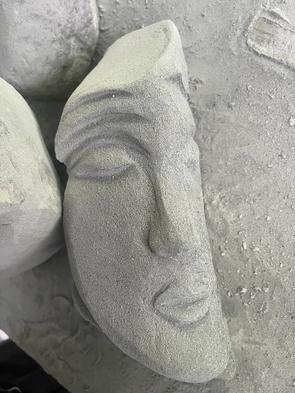 Stone Face Sculpture