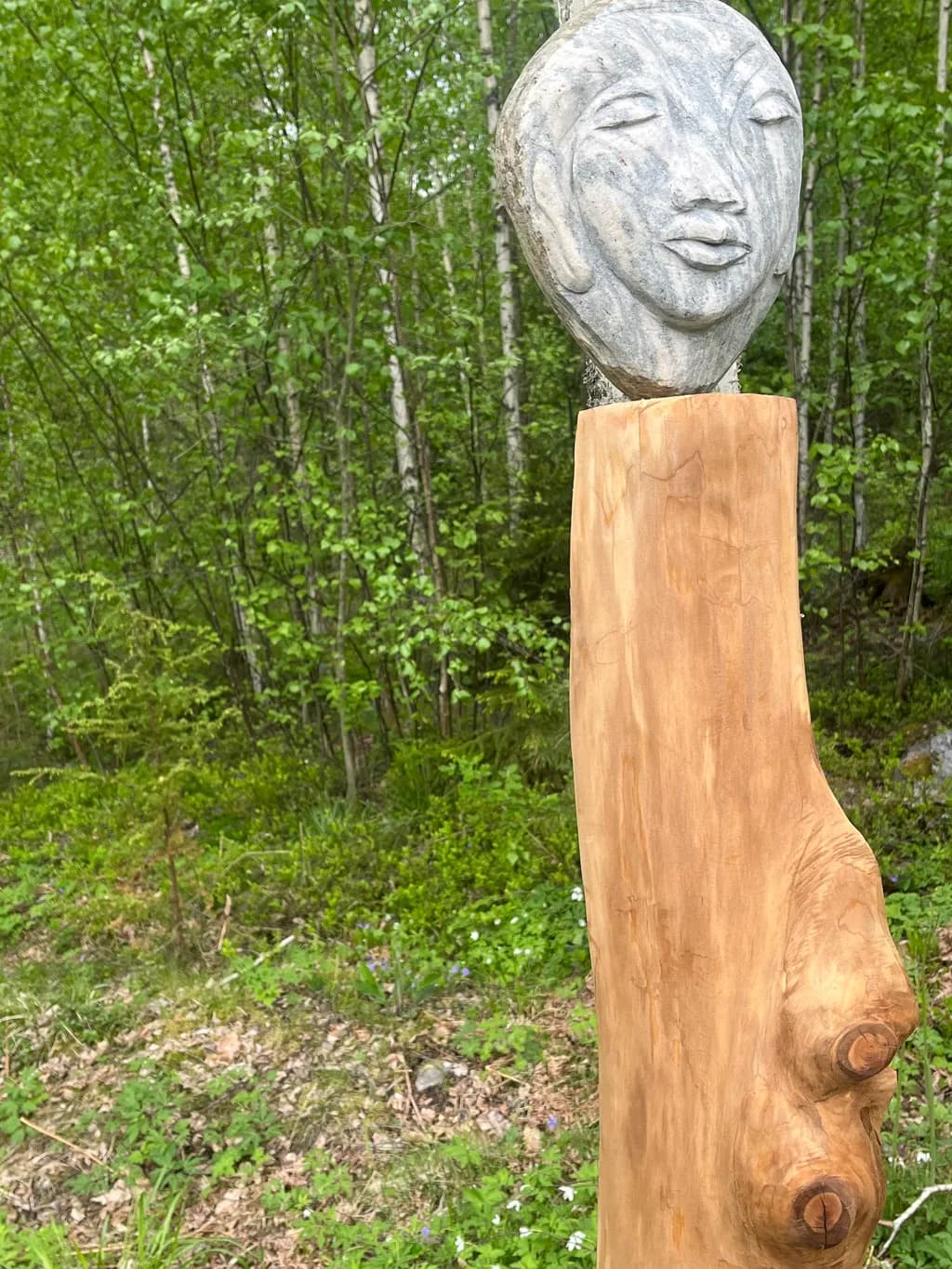 Forest Face Sculpture