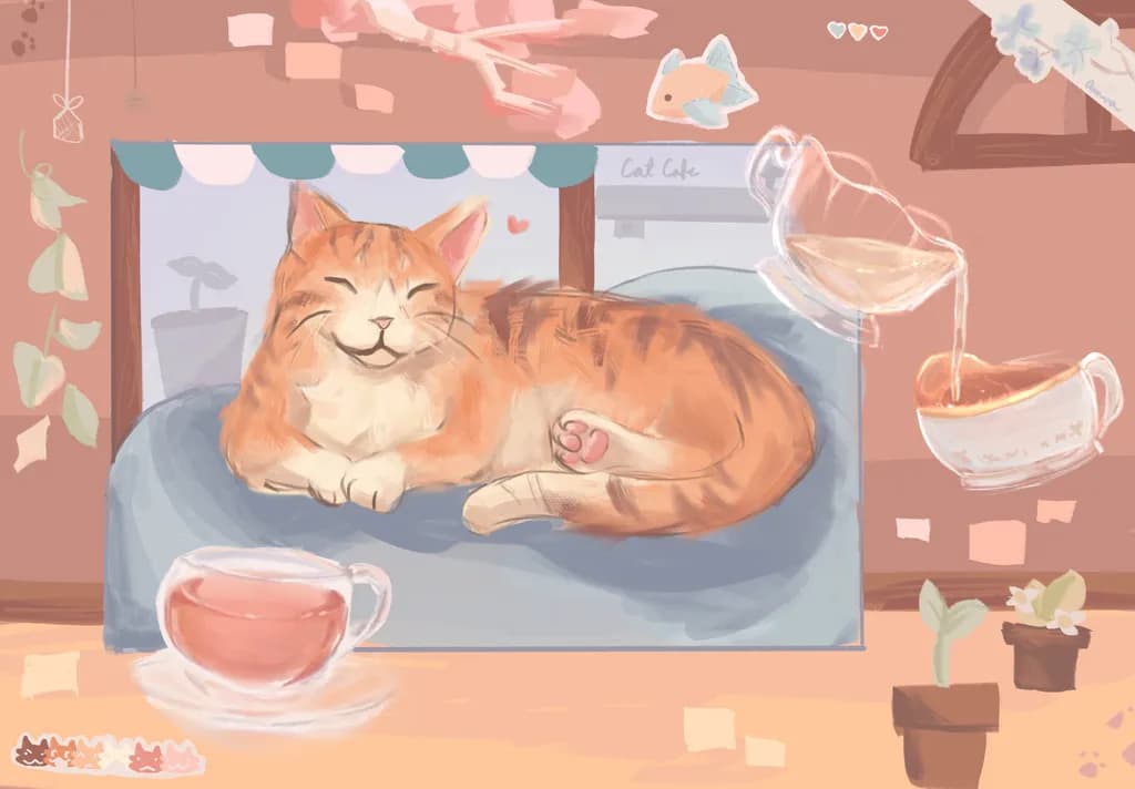 Cat Cafe Moments